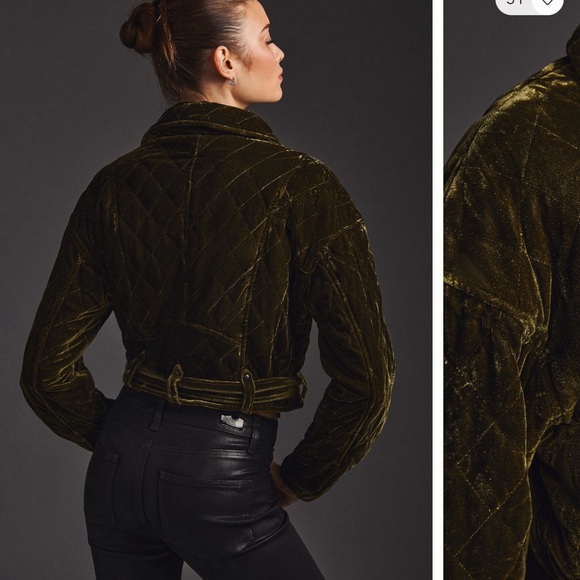 Velvet Cropped Jacket - Picture 4 of 8